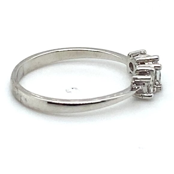 Diamond .60ct Solid 14K White Gold Ring - Picture 5 of 7